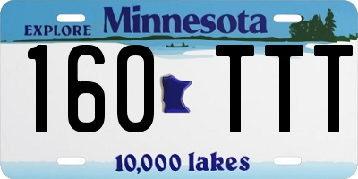 MN license plate 160TTT