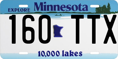 MN license plate 160TTX