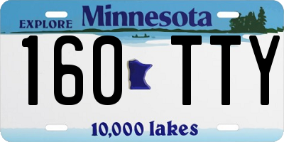 MN license plate 160TTY