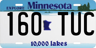 MN license plate 160TUC