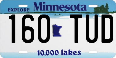 MN license plate 160TUD