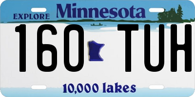 MN license plate 160TUH