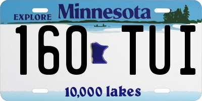 MN license plate 160TUI