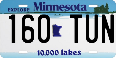 MN license plate 160TUN
