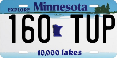 MN license plate 160TUP