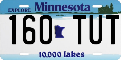 MN license plate 160TUT
