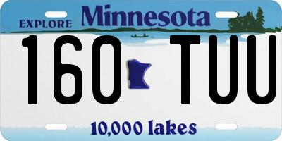 MN license plate 160TUU