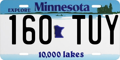 MN license plate 160TUY