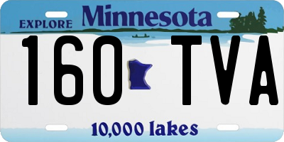 MN license plate 160TVA