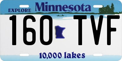 MN license plate 160TVF