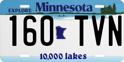 MN license plate 160TVN