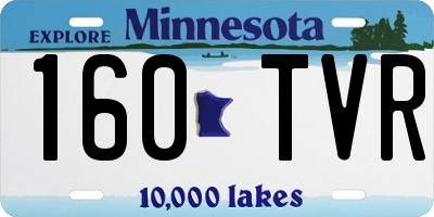 MN license plate 160TVR