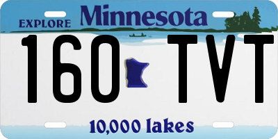 MN license plate 160TVT