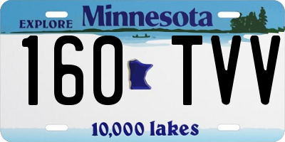 MN license plate 160TVV
