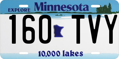 MN license plate 160TVY