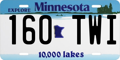 MN license plate 160TWI