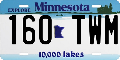 MN license plate 160TWM