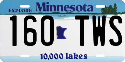 MN license plate 160TWS