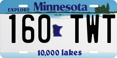 MN license plate 160TWT