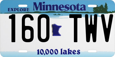 MN license plate 160TWV