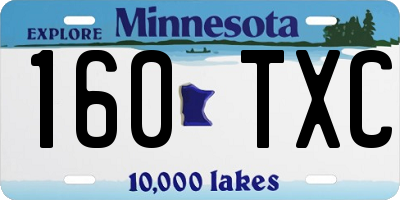 MN license plate 160TXC