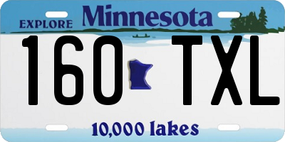 MN license plate 160TXL