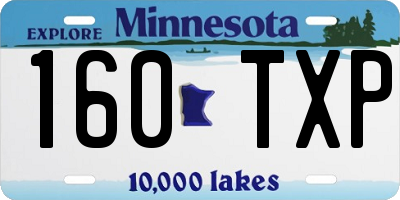 MN license plate 160TXP