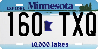 MN license plate 160TXQ