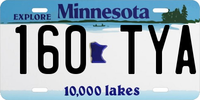 MN license plate 160TYA
