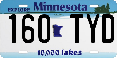 MN license plate 160TYD