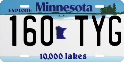 MN license plate 160TYG