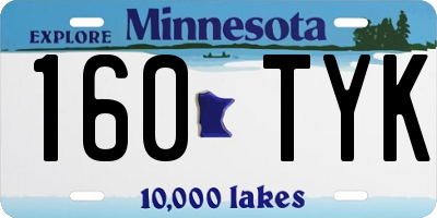 MN license plate 160TYK