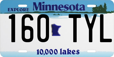 MN license plate 160TYL