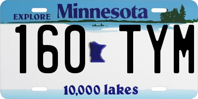 MN license plate 160TYM
