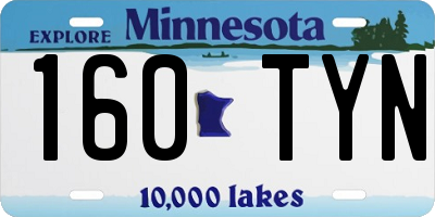 MN license plate 160TYN