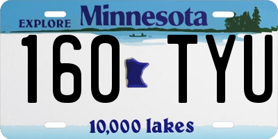 MN license plate 160TYU