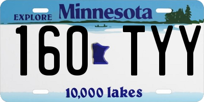 MN license plate 160TYY