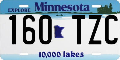 MN license plate 160TZC