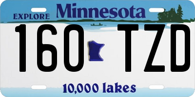 MN license plate 160TZD