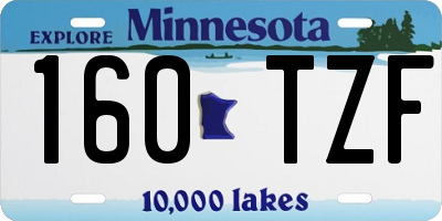 MN license plate 160TZF