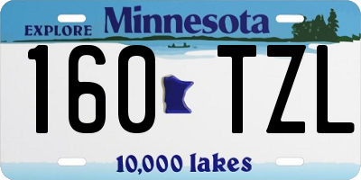 MN license plate 160TZL