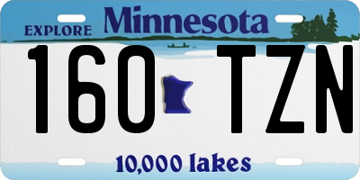 MN license plate 160TZN