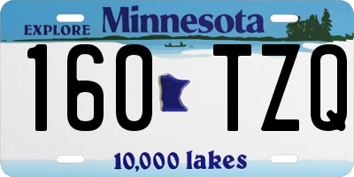 MN license plate 160TZQ