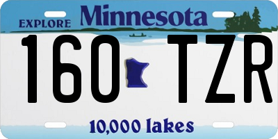 MN license plate 160TZR