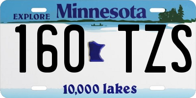 MN license plate 160TZS