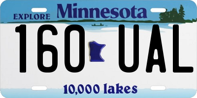 MN license plate 160UAL
