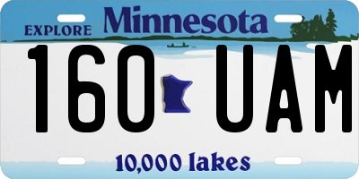 MN license plate 160UAM
