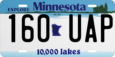 MN license plate 160UAP