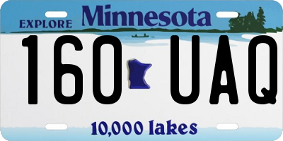 MN license plate 160UAQ