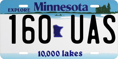 MN license plate 160UAS